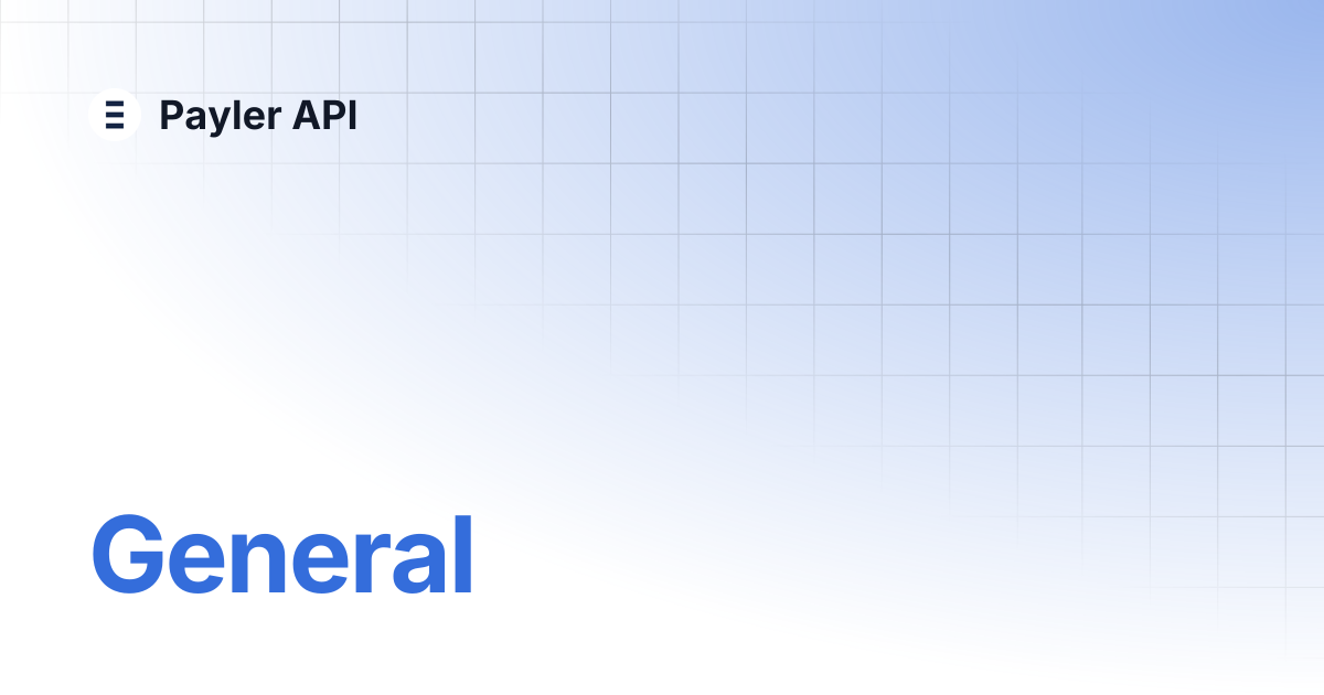 General | Payler API